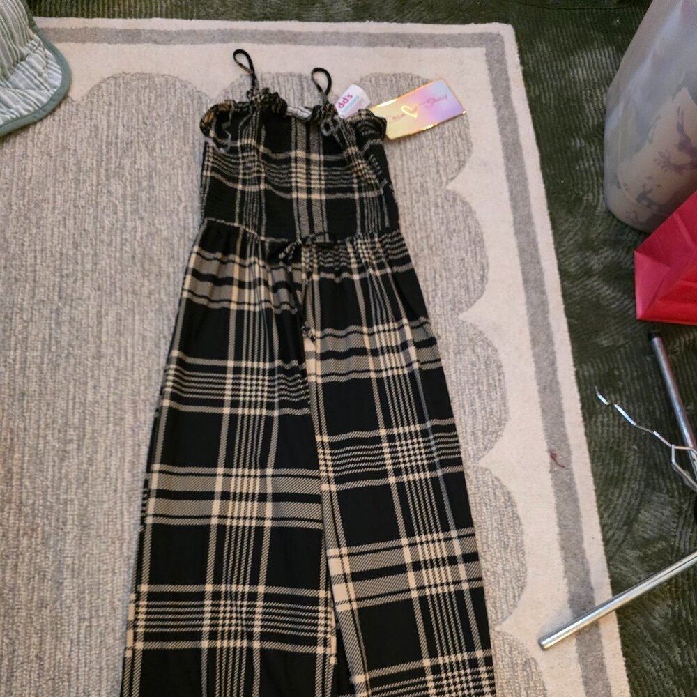 black plaid jumper